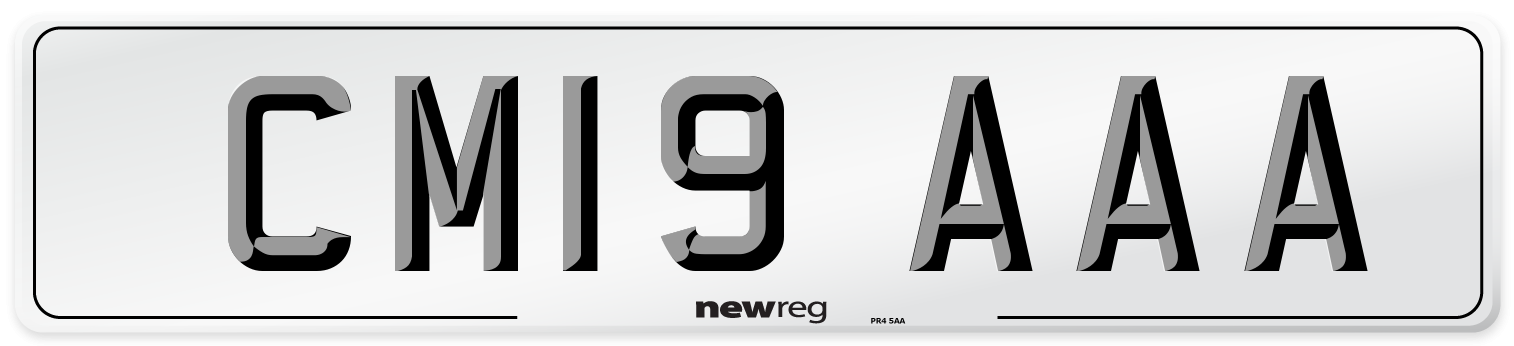 CM19 AAA Number Plate from New Reg